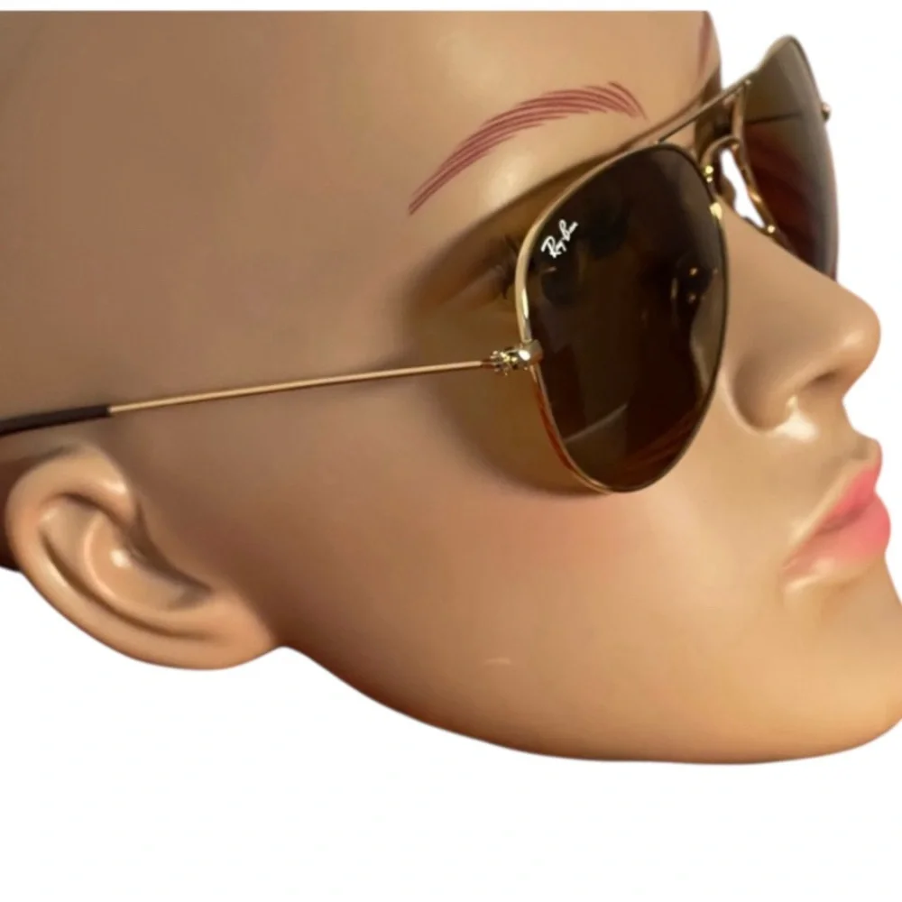 RAYBAN SUNGLASSES AVIATOR LARGE UNISEX CLASSIC RB3025 001/33 135 3N GOLD/BROWN